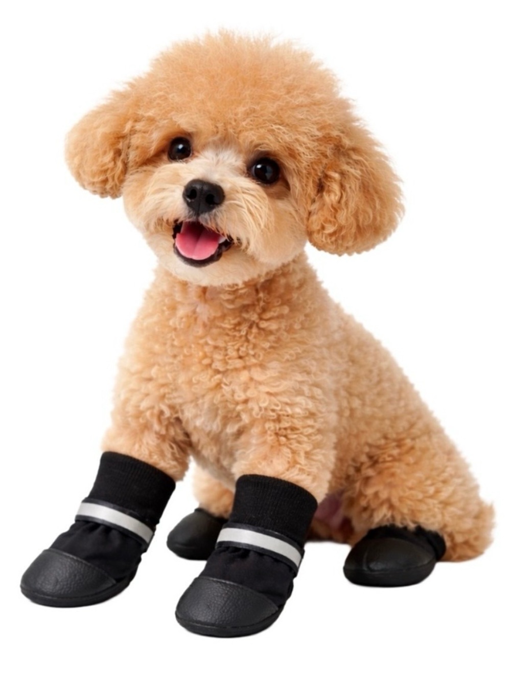 Muttluks Waterproof Fleece Lined Dog Boots XXS Black Set of 4 New